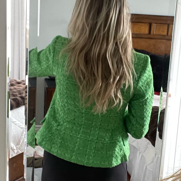 Green Zara Tweed Blazer Worn by Kate Middleton for St Patrick’s Day Size S - Picture 7 of 8